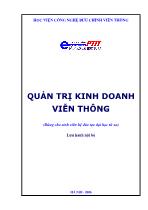 Bài giảng Tổng quan về quản trị kinh doanh viễn thông