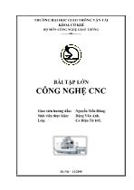 Bài tập lớn công nghệ CNC
