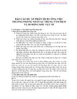 Báo cáo Dự án phân tích công việc trưởng phòng nhân sự trung tâm dịch vụ di động khu vực III
