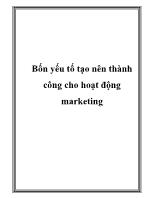 Bốn yếu tố tạo nên thành công cho hoạt động marketing