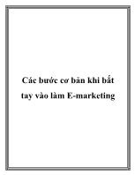 Các bước cơ bản khi bắt tay vào làm E-Marketing
