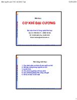 Các khái niệm cơ bản trong cơ khí