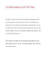 Các kiểu quảng cáo tại Việt Nam