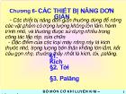Các thiết bị nâng đơn giản