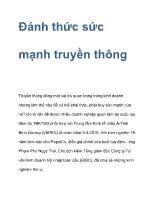 Đánh thức sức mạnh truyền thông