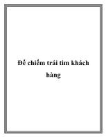 Để chiếm trái tim khách hàng