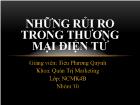 Đề tài Những rủi ro trong thương mại điện tử