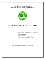 Đồ án Nguyên lý chi tiết máy