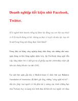 Doanh nghiệp tiết kiệm nhờ Facebook, Twitter
