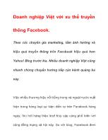 Doanh nghiệp Việt với xu thế truyền thông Facebook