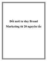 Đổi mới tư duy Brand Marketing từ 20 nguyên tắc