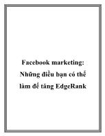 Facebook marketing: Những điều bạn có thể làm để tăng EdgeRank