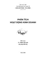Giáo trình Phân tích hoạt động kinh doanh - Đại học Huế