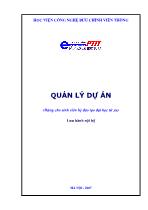 Giáo trình Quản lý dự án