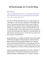 Kế hoạch quảng cáo và truyền thông