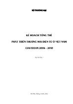 Kế hoạch tổng thể phát triển thương mại điện tử ở Việt Nam giai đoạn 2006 - 2010