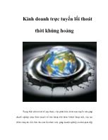 Kinh doanh trực tuyến lối thoát thời khủng hoảng