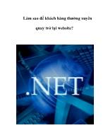 Làm sao để khách hàng thường xuyên quay trở lại website?