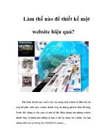 Làm thế nào để thiết kế một website hiệu quả?