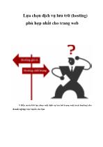 Lựa chọn dịch vụ lưu trữ (hosting) phù hợp nhất cho trang web