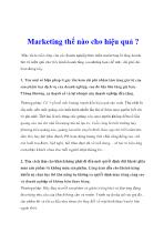 Marketing thế nào cho hiệu quả