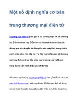 Một số định nghĩa cơ bản trong thương mại điện tử