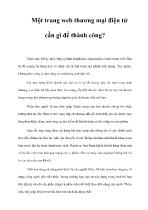 Một trang web thương mại điện tử cần gì để thành công?