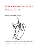 Một vài kỹ năng quan trọng mà bất cứ PR nào cũng cần phải