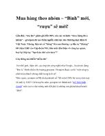 Mua hàng theo nhóm –“Bình” mới, “rượu” sẽ mới
