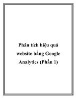 Phân tích hiệu quả website bằng Google Analytics (Phần 1)