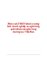 Phân tích SWOT về môi trường kinh doanh nghiệp vụ ngân hàng quốc tế của các ngân hàng thương mại Việt Nam