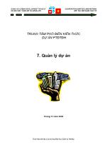 Phổ biến kiến thức Quản lý dự án