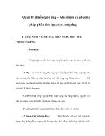 Quản trị chuỗi cung ứng –Khái niệm và phương pháp phân tích lựa chọn cung ứng