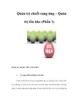 Quản trị chuỗi cung ứng –Quản trị tồn kho
