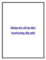 Quản trị với tư duy marketing đột phá