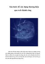 Sáu bước để xây dựng thương hiệu qua web thành công