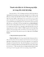 Thanh toán điện tử với thương mại điện tử trong tiến trình hội nhập