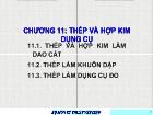 Thép và hợp kim dụng cụ