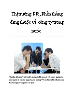 Thị trường PR, Phần thắng đang thuộc về công ty trong nước