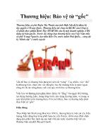 Thương hiệu: Bảo vệ từ gốc