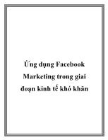 Ứng dụng Facebook Marketing trong giai đoạn kinh tế khó khăn