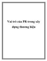 Vai trò của PR trong xây dựng thương hiệu