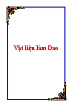 Vật liệu làm dao