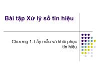 Bài tập Xử lý số tín hiệu - Lấy mẫu và khôi phục tín hiệu