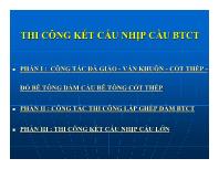 Công tác đà giáo - Ván khuôn - cốt thép -đổ bê tông dầm cầu bê tông cốt thép