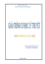Giáo trình cơ học lý thuyết Phần động lực học