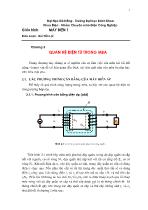 Giáo trình Máy điện - Quan hệ điện từ trong máy biến áp