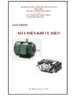 Giáo trình Máy điện-Khí cụ điện: Máy điện một chiều