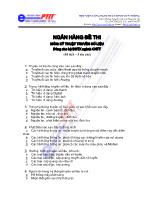 Ngân hàng đề thi môn Kỹ thuật truyền số liệu