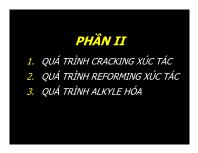 Quá trình cracking xúc tác, reforming xúc tác